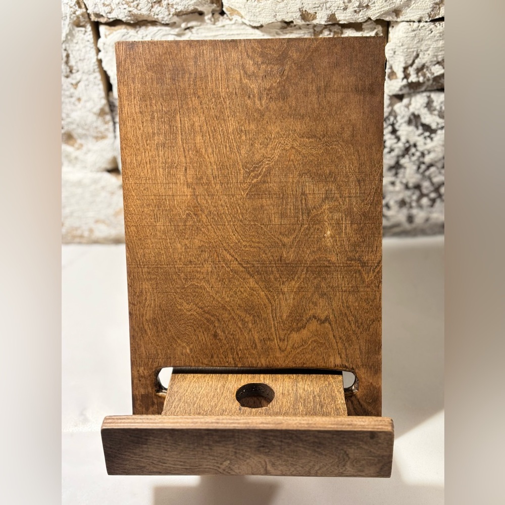 Adjustable Cookbook/Tablet/Canvas Stand Made from Reclaimed Wood